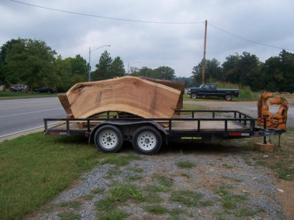 Unique pieces of wood slabs and burls.